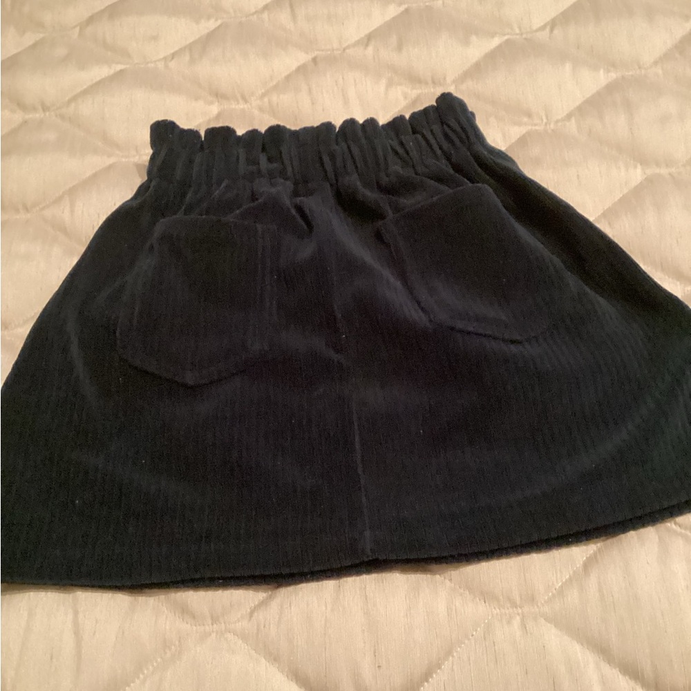 Zara Girls Black Corduroy Skirt Size 8